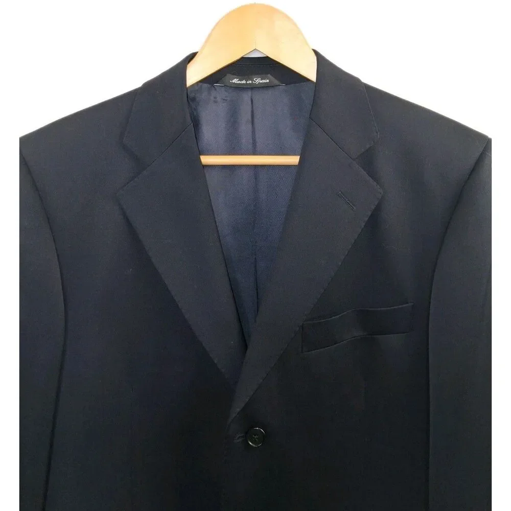 Emilio Yuste Men's 2 Piece Suit 38R 100% Wool Spain Pleated Pants $825 Retail